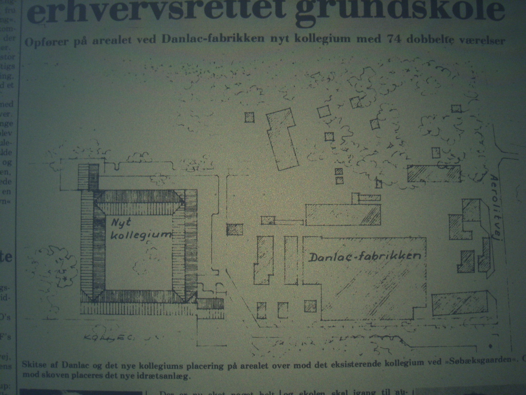 Oversigts tegning af JEG Kollegiet 1977